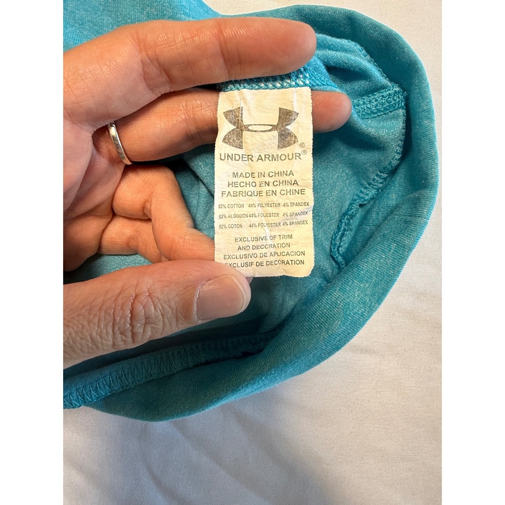 Under Armour Kids Girls Hoodie Pullover Long Sleeve Top Athletic Blue Size 6 - Picture 5 of 5